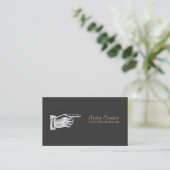 Einzigartiges Vintages Schwarzgeschäft Visitenkarte (Stehend Vorderseite)