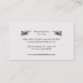 Einzigartiges Vintages Schwarzgeschäft Visitenkarte (Rückseite)