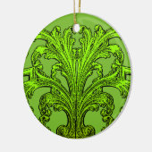 Einzigartiges Vintages Swirl Ombre Green Design Keramikornament (Links)