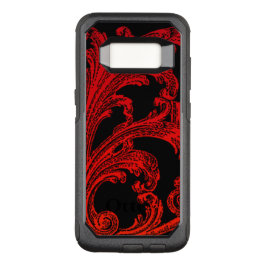 Einzigartiges Vintages Swirl Ombre Rotes Design