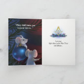 Einzigartiges Vintages Weihnachtsfest Feiertagskarte (Innenseite)