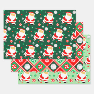 Einzigartiges Volleyball-Geschenk für die Feiertag Geschenkpapier Set