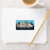 Einzigartiges Weihnachtsadressen-Label für Winters Adressaufkleber (Insitu)