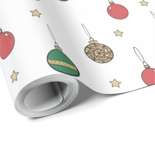 Einzigartiges Weihnachtsbaummuster Geschenkpapier (Rolleneckpunkt)