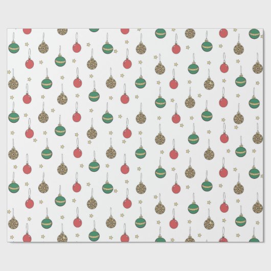 Einzigartiges Weihnachtsbaummuster Geschenkpapier (Flach)