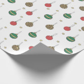 Einzigartiges Weihnachtsbaummuster Geschenkpapier (Ecke)