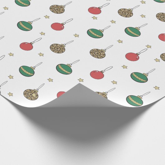Einzigartiges Weihnachtsbaummuster Geschenkpapier (Ecke)