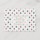Einzigartiges Weihnachtsbaummuster Visitenkarte (Rückseite)