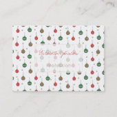 Einzigartiges Weihnachtsbaummuster Visitenkarte (Vorderseite)
