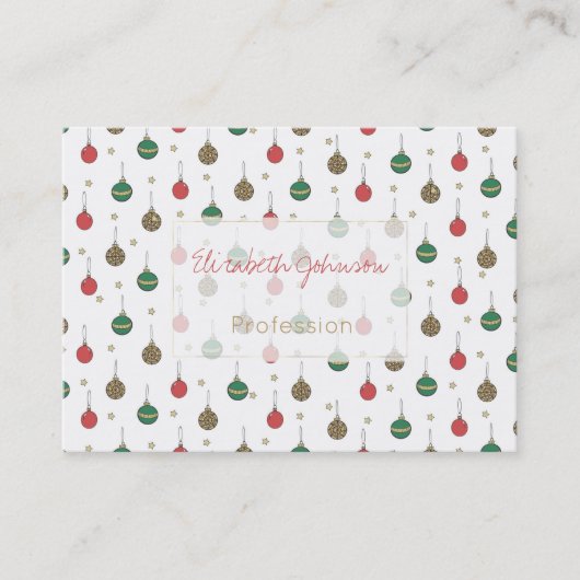 Einzigartiges Weihnachtsbaummuster Visitenkarte (Vorderseite)