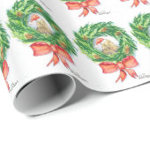 Einzigartiges Weihnachtsblatt Kiwi und Kraut Geschenkpapier (Rolleneckpunkt)