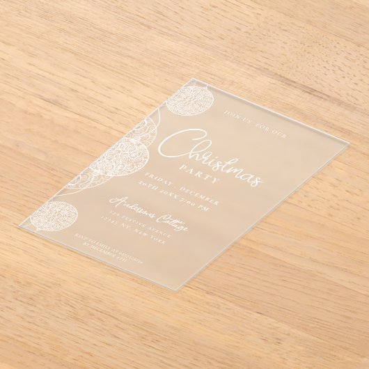 Einzigartiges Weihnachtsfest - Party magenta Acryleinladungen (Ablage )