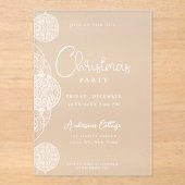 Einzigartiges Weihnachtsfest - Party magenta Acryleinladungen (Vorderseite)