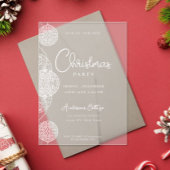 Einzigartiges Weihnachtsfest - Party magenta Acryleinladungen