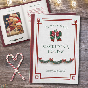 Einzigartiges Weihnachtsgeschichtenbuch Once Upon Feiertagskarte