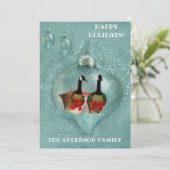 Einzigartiges Weihnachtsschmuck Extravagant Gänseh Feiertagskarte (Stehend Vorderseite)