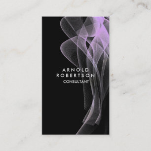 Einzigartiges Wellenmuster Abstraktes Elegant Visitenkarte