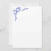 Einzigartiges Whimsical Blue Hand Drawing French B Einladung (Rückseite)