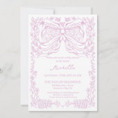 Einzigartiges Whimsical Hand Drawn Classic Baby Gi Einladung (Vorderseite)