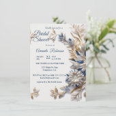 Einzigartiges Winterdesign für Snowflake Einladung (Stehend Vorderseite)