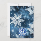 Einzigartiges Winterdesign für Snowflake Einladung (Rückseite)