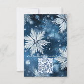 Einzigartiges Winterdesign für Snowflake RSVP Karte (Rückseite)