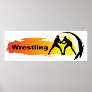 Einzigartiges Wrestling-Emblem Poster