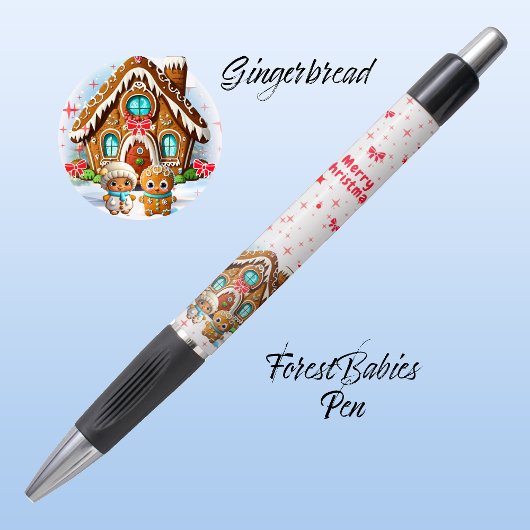 Einzigartiges Xmas Gingerbread House, Mann, Mädche Kugelschreiber