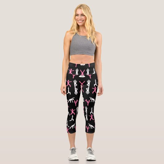 Einzigartiges Yoga-Geschenk Capri Leggings (Vorderseite)
