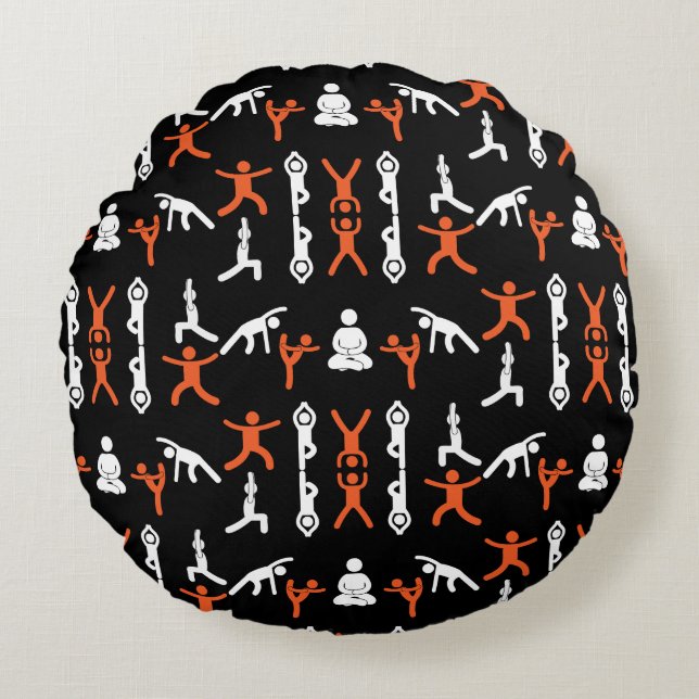 Einzigartiges Yoga-Geschenk Rundes Kissen (Vorderseite)