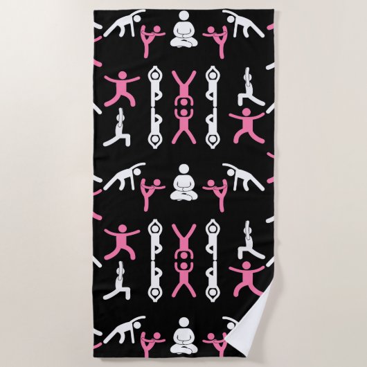 Einzigartiges Yoga-Geschenk Strandtuch (Vorderseite)