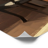 Einzigartiges Zebra mit Anzug im Zimmermalerei Poster (Ecke)