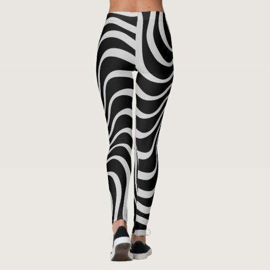 Einzigartiges Zebramuster-Design Leggings (Rückseite)