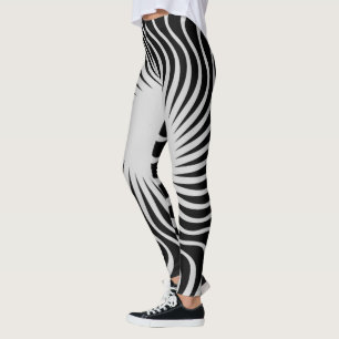 Einzigartiges Zebramuster-Design Leggings