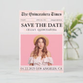 Einzigartiges zeitgenössisches Foto der Zeitung Qu Save The Date (Stehend Vorderseite)