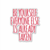 Einzigartigkeit Aufkleber (Vorderseite)