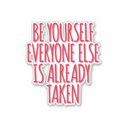 Einzigartigkeit Aufkleber (Vorderseite)