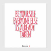 Einzigartigkeit Aufkleber (Blatt)