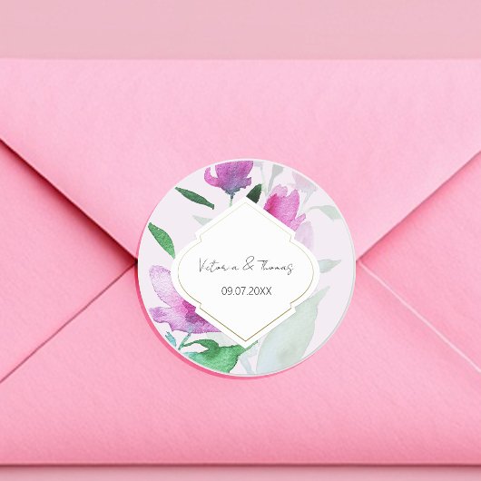 Einzigartigkeit der Blume der Wasserfarben von Lil Runder Aufkleber