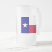 Einzige Stern-Flagge Texas Mattglas Bierglas (VorderseiteRechts)