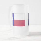 Einzige Stern-Flagge Texas Mattglas Bierglas (Vorderseite Links)