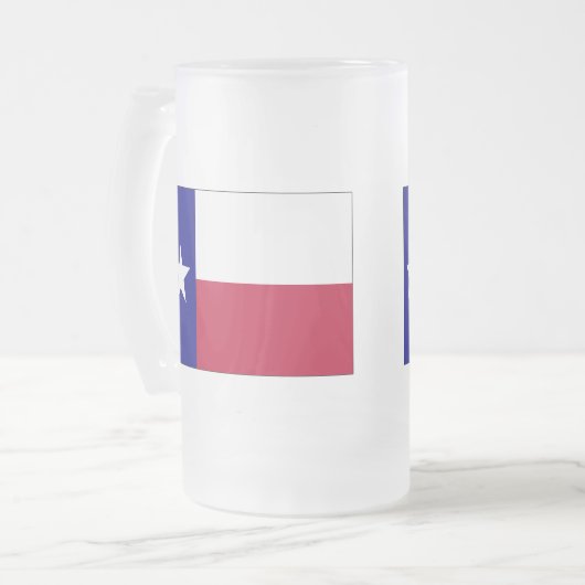 Einzige Stern-Flagge Texas Mattglas Bierglas (Vorderseite Links)