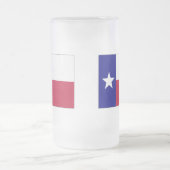 Einzige Stern-Flagge Texas Mattglas Bierglas (Mittel)
