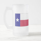 Einzige Stern-Flagge Texas Mattglas Bierglas (Links)