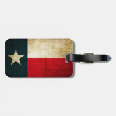 Einzige Stern-Flagge von Texas-Schmutz-rustikalem Gepäckanhänger (Rückseite horizontal)