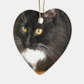 Einzige Stern-Katze, die auf einer Tabelle, Keramik Ornament (Links)