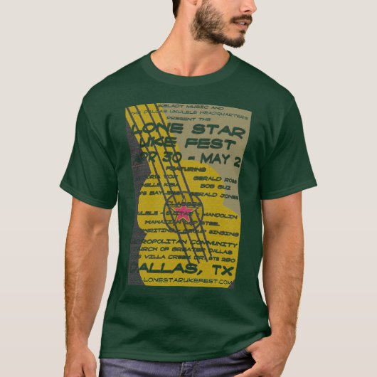 Einzige Stern Uke Fest-Plakat-Kunst T-Shirt (Vorderseite)