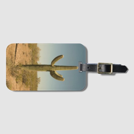 Einziger Kaktus Gepäckanhänger (Vorderseite (Horizontal))