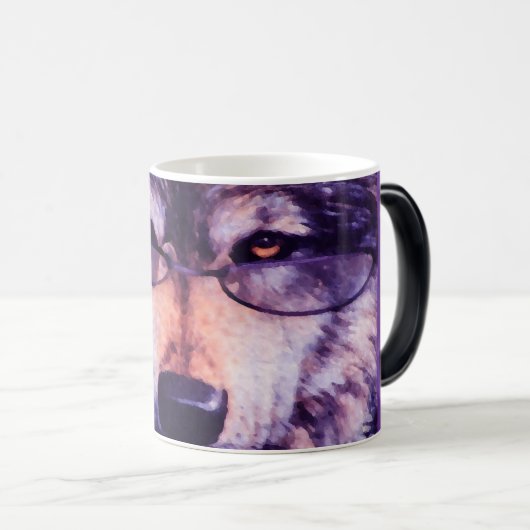 Einziger lila Wolf Verwandlungstasse (VorderseiteRechts)