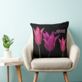 Einziger Name Annie hübsch rosa tulips floral Kissen (Stuhl )
